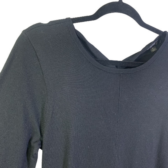 J. CREW Black Twist Back Tiered Ruffle Midi‎ Dress - Picture 4 of 9